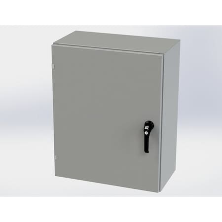 Saginaw Control & Engineering 1/4 Turn Latch, 3 Point Latch with Padlock/Keylock Handle Electrical Enclosures, 30 in H, 12 in D SCE-30EL2412LPPL